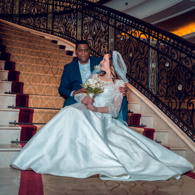 wedding-indoor-stairs-sitting-pose-romantic